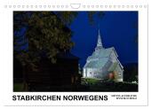 Stabkirchen Norwegens - Mittelalterliche Mystik in Holz (Wandkalender 2025 DIN A4 quer), CALVENDO Monatskalender