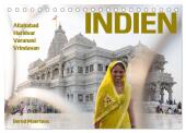 INDIEN Allahabad Haridwar Varanasi Vrindavan (Tischkalender 2025 DIN A5 quer), CALVENDO Monatskalender