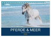 PFERDE & MEER (Tischkalender 2025 DIN A5 quer), CALVENDO Monatskalender