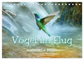 Vögel im Flug - malerische Bilder (Tischkalender 2025 DIN A5 quer), CALVENDO Monatskalender