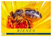 BIENEN - Kleine Nützlinge ganz groß (Tischkalender 2025 DIN A5 quer), CALVENDO Monatskalender