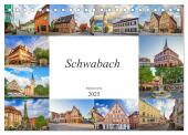 Schwabach Impressionen (Tischkalender 2025 DIN A5 quer), CALVENDO Monatskalender