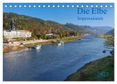 Die Elbe Impressionen (Tischkalender 2025 DIN A5 quer), CALVENDO Monatskalender