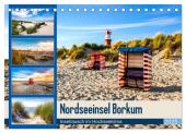 Nordseeinsel Borkum - Inselrausch im Hochseeklima (Tischkalender 2025 DIN A5 quer), CALVENDO Monatskalender