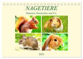 Nagetiere. Hamster, Kaninchen und Co. (Tischkalender 2025 DIN A5 quer), CALVENDO Monatskalender