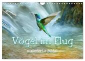 Vögel im Flug - malerische Bilder (Wandkalender 2025 DIN A4 quer), CALVENDO Monatskalender