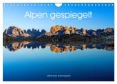 Alpen gespiegelt (Wandkalender 2025 DIN A4 quer), CALVENDO Monatskalender