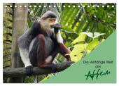 Die vielfältige Welt der Affen (Tischkalender 2025 DIN A5 quer), CALVENDO Monatskalender