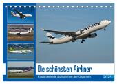 Die schönsten Airliner (Tischkalender 2025 DIN A5 quer), CALVENDO Monatskalender