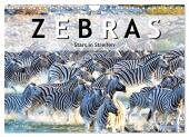 Zebras, Stars in Streifen (Wandkalender 2025 DIN A4 quer), CALVENDO Monatskalender