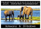 Elefanten Impressionen (Tischkalender 2025 DIN A5 quer), CALVENDO Monatskalender