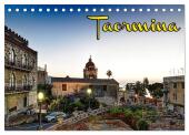 Taormina zur blauen Stunde (Tischkalender 2025 DIN A5 quer), CALVENDO Monatskalender