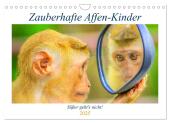 Zauberhafte Affenkinder. Süßer geht´s nicht! (Wandkalender 2025 DIN A4 quer), CALVENDO Monatskalender