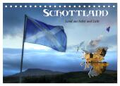 Schottland - Land aus Nebel und Licht (Tischkalender 2025 DIN A5 quer), CALVENDO Monatskalender