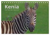 Kenia - Die Tiere der Savanne (Tischkalender 2025 DIN A5 quer), CALVENDO Monatskalender