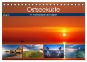 Ostseeküste - im Wechselspiel der Farben (Tischkalender 2025 DIN A5 quer), CALVENDO Monatskalender