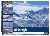 WinterIdylle Unterwegs im Saastal (Wandkalender 2025 DIN A4 quer), CALVENDO Monatskalender