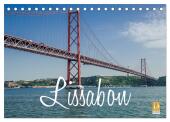 Lissabon Stadtansichten (Tischkalender 2025 DIN A5 quer), CALVENDO Monatskalender