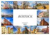 Rostock Impressionen (Tischkalender 2025 DIN A5 quer), CALVENDO Monatskalender