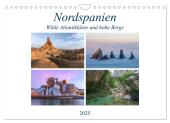 Nordspanien, wilde Atlantikküste und hohe Berge (Wandkalender 2025 DIN A4 quer), CALVENDO Monatskalender