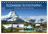 Schweizer Schönheiten (Tischkalender 2025 DIN A5 quer), CALVENDO Monatskalender