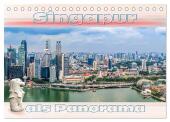 Singapur als Panorama (Tischkalender 2025 DIN A5 quer), CALVENDO Monatskalender