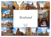 Stralsund Stadtansichten (Wandkalender 2025 DIN A4 quer), CALVENDO Monatskalender