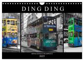 Ding Ding - Hong Kong's Tramways (Wandkalender 2025 DIN A4 quer), CALVENDO Monatskalender