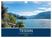 Tessin, zwischen Lago Maggiore und Lugano (Wandkalender 2025 DIN A4 quer), CALVENDO Monatskalender