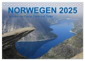 Norwegen 2025 - Im Land der Fjorde, Fjelle und Trolle (Tischkalender 2025 DIN A5 quer), CALVENDO Monatskalender