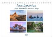 Nordspanien, wilde Atlantikküste und hohe Berge (Tischkalender 2025 DIN A5 quer), CALVENDO Monatskalender