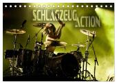 Schlagzeug Action (Tischkalender 2025 DIN A5 quer), CALVENDO Monatskalender