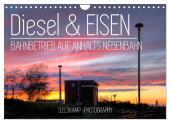 Diesel & Eisen - Bahnbetrieb auf Anhalts Nebenbahn (Wandkalender 2025 DIN A4 quer), CALVENDO Monatskalender