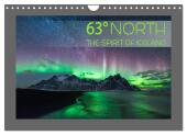 63° North - The spirit of Iceland (Wandkalender 2025 DIN A4 quer), CALVENDO Monatskalender