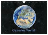 Gemaltes Weltall (Wandkalender 2025 DIN A4 quer), CALVENDO Monatskalender