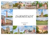 Darmstadt Stadtansichten (Tischkalender 2025 DIN A5 quer), CALVENDO Monatskalender