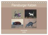 Flensburger Katzen (Tischkalender 2025 DIN A5 quer), CALVENDO Monatskalender