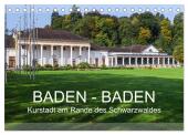 Baden-Baden, Kurstadt am Rande des Schwarzwaldes (Tischkalender 2025 DIN A5 quer), CALVENDO Monatskalender