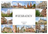 Wiesbaden Impressionen (Tischkalender 2025 DIN A5 quer), CALVENDO Monatskalender