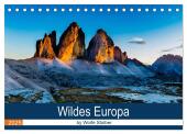 Wildes Europa (Tischkalender 2025 DIN A5 quer), CALVENDO Monatskalender