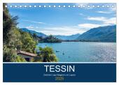 Tessin, zwischen Lago Maggiore und Lugano (Tischkalender 2025 DIN A5 quer), CALVENDO Monatskalender