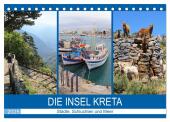 Die Insel Kreta - Städte, Schluchten und Meer (Tischkalender 2025 DIN A5 quer), CALVENDO Monatskalender