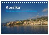Korsika - Naturparadis im Mittelmeer (Tischkalender 2025 DIN A5 quer), CALVENDO Monatskalender