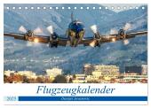 Flugzeugkalender (Tischkalender 2025 DIN A5 quer), CALVENDO Monatskalender