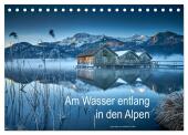 Am Wasser entlang in den Alpen (Tischkalender 2025 DIN A5 quer), CALVENDO Monatskalender