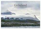 Grönland - Felsen, Eis und bunte Häuser (Tischkalender 2025 DIN A5 quer), CALVENDO Monatskalender