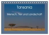 Tansania - Mensch, Tier und Landschaft (Tischkalender 2025 DIN A5 quer), CALVENDO Monatskalender