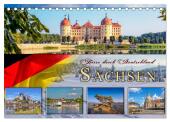 Reise durch Deutschland - Sachsen (Tischkalender 2025 DIN A5 quer), CALVENDO Monatskalender
