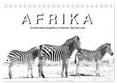 AFRIKA - Schwarz-weiss Fotografien im modernen "High Key" Look (Tischkalender 2025 DIN A5 quer), CALVENDO Monatskalender