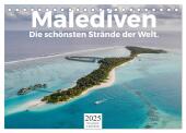 Malediven - Die schönsten Strände der Welt. (Tischkalender 2025 DIN A5 quer), CALVENDO Monatskalender